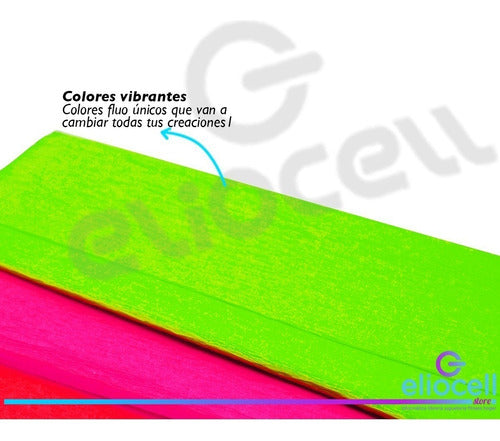 CREPE Paper 45 X 130 Fluorescent Colors X2 Units 3