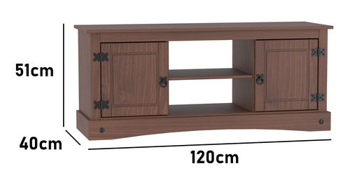 Welaman Rack Tv Mueble Linea Mexicana 2 Puertas 1 Cajon Living E323 3