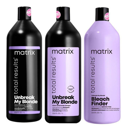 Shampoo, Acondicionador Y Bleach Matrix Unbreak, Sin Sal 0