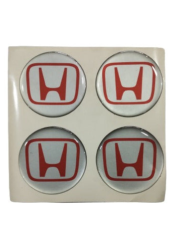 Sticker Logo Wheel Center - Honda Red Insignia 49mm 0
