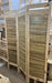 Three-Panel Straight Room Divider with Bases - Natural Wood - 180cm Height 3