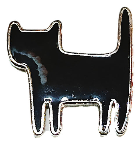 Zamak Decorative Magnet - Cat - Black (Pack of 12) 0