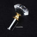 Tomorotec 12 PCS 30mm Crystal Clear Glass Cabinet Drawer Pulls Golden Base 5