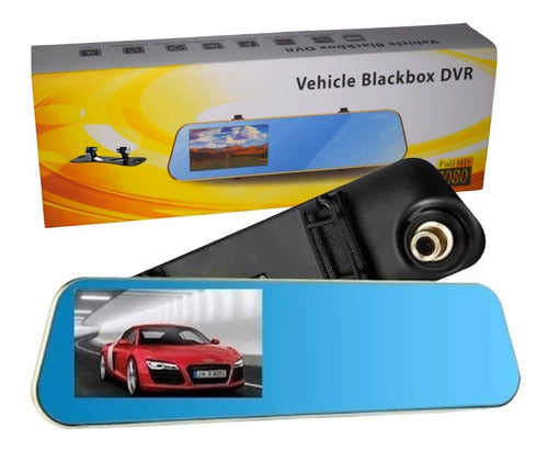 Espejo Retrovisor Auto Dual Camara Grabadora Trasera Full Hd 6