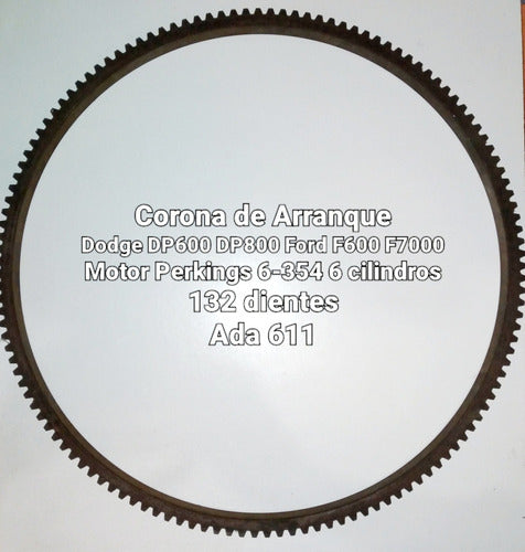 Corona Arranque Camion Omnibus Motor Perkins 132 Dientes 611 5