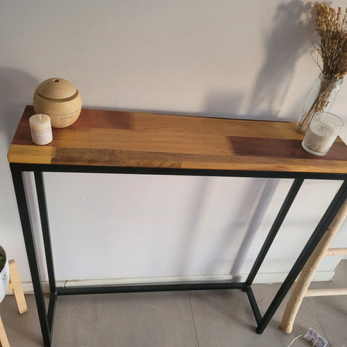 Industrial Reception Table - Iron and Pine Wood 4