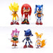 Sun Sonic, Super, Tails, Knuckles, Amy, Metal Action Figure Set 1