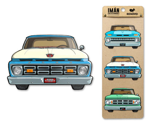 HFI Performance - Pack of 3 Vintage Pick-Up Truck Magnets from the 60s 0