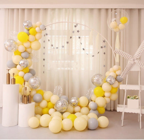 Globos Color Amarillo Pastel Deco Cumple 12 Pulgadas X 10 4