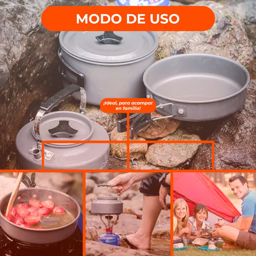 Marmita De Camping De Aluminio Teflonado C/ Funda 4