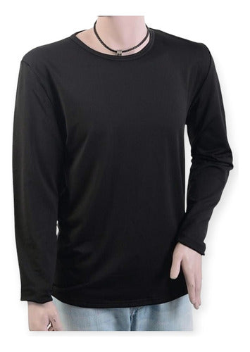 Thermal Brushed T-shirt with Lycra Long Sleeve for Adults 0