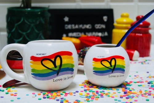 Mate Bubble Love Is Love Diversity Gay Flag - Mate Burbuja Love Is Love Diversidad Bandera Gay