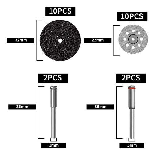 Conjunto De Discos De Corte Para Dremel, 3 Hojas De Sierra 5