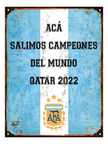 Club del Poster Personalized Metal Sign Qatar 2022 World Cup 20x28cm 0