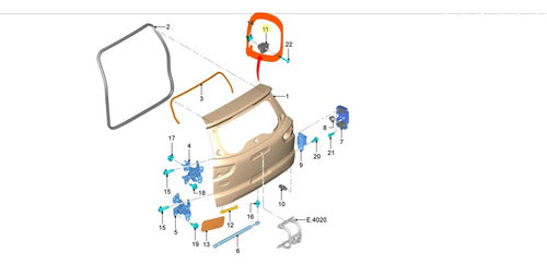 Ford Original Tailgate Stop for Ecosport Kinetic 2012/2019 1