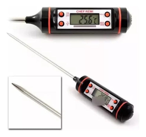 EMUNA BAZAR Digital Kitchen Thermometer Pincher + Oven Food Thermometer 3