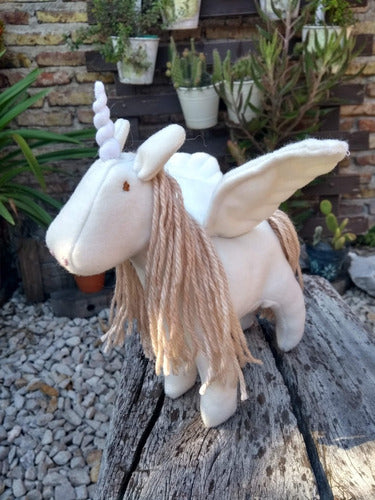 Artesanal Bambolina Del Mio Cuore Unicornio Waldorf Artesanal De Paño Naval (El De Tapado) 7