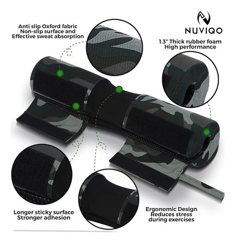 Nuviqo Barbell Squat Pad with Thick Foam and Nylon Padding 1