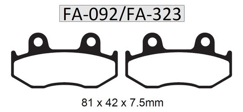 AFT - H&D Pastillas De Freno FA323 Yamaha Yfz 450 Trasera Spot Moto 2