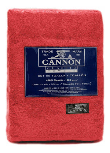 Cannon 100% Cotton 520 Gms Towel and Bath Sheet Set 3