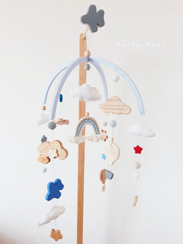 Handcrafted Baby Crib Mobile - Airplane Hot Air Balloon Bebe Cunero by Valto Kids 0