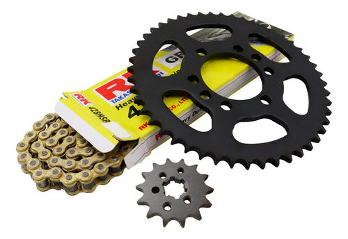 Tex Sprockets Yamaha Xtz 125 Transmission Kit Golden Chain 48/14 0