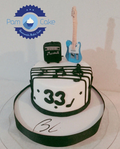 Personalized Birthday Cake - Music Guitar Fender 6