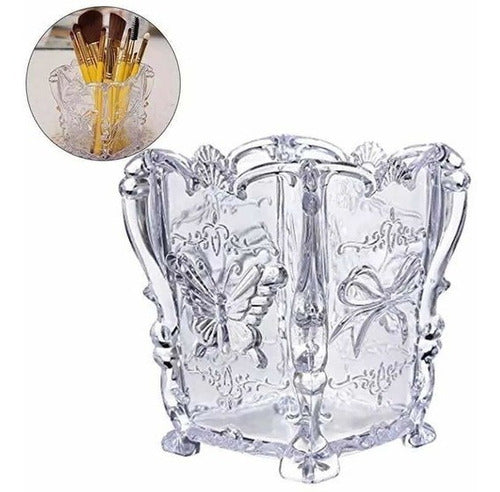 Acrylic Butterfly Manicure Brush Holder Organizer 0