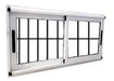 Modena 80x40 Sliding Window with White Aluminum Frame, Dvh Glass, Mosquito Net, and Grille 0