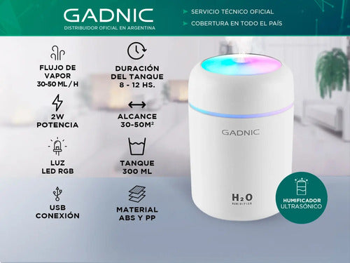 Gadnic Ultrasonic Aromatic Portable Humidifier Diffuser 1