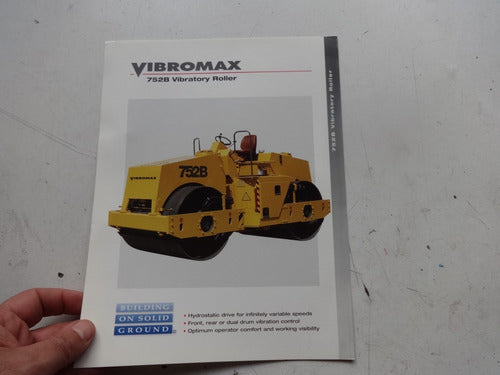 Vibromax Folleto Tractor Aplanadora Vibromax 752b Antiguo Compactado 0