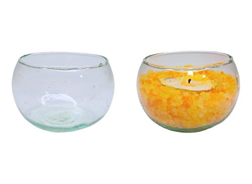 Decorative Glass Jar Candle Holder Set of 36 2