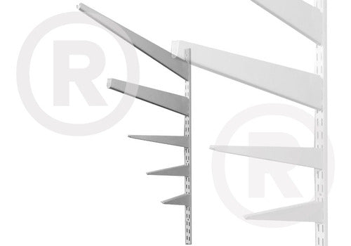 Todoestantes 16 Riel 2mts + 30 Mensula 37cm Reforzado Blanco 1