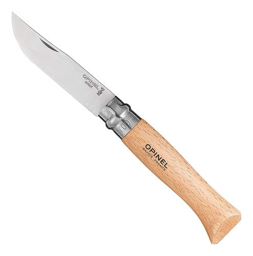 Cuchillo De Acero Inoxidable Opinel No9 - Mango De Madera De 0