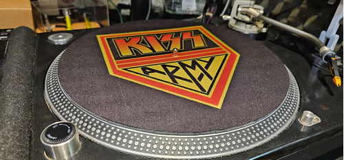 DJPROAUDIO Kiss Army Black Background Slipmat Latex 4