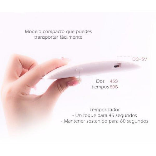 Sun Mini UV LED 6W Nail Dryer for Gel Nail Sculpting 4