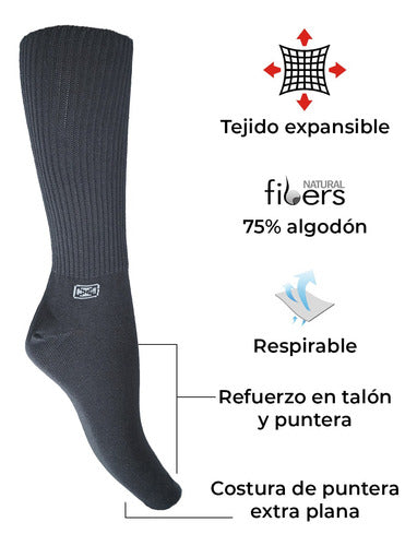 Pack of Long Reinforced Sox Basic Soft Cotton Socks - Set of 3 Pairs 27