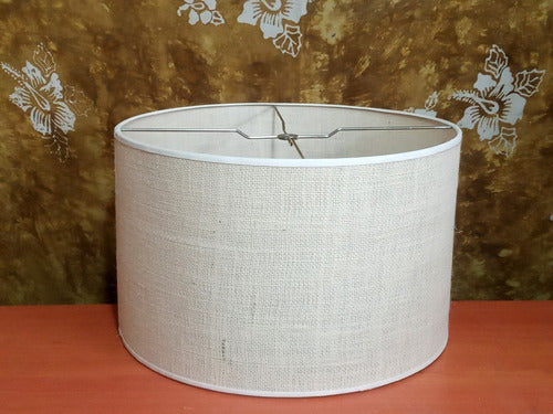 Mbs Artesanías Natural Burlap Floor Lamp Shade 40-40/25 cm 1