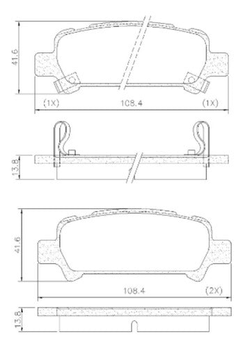 Pastillas Freno Subaru Legacy Impreza Forester Traseras 1