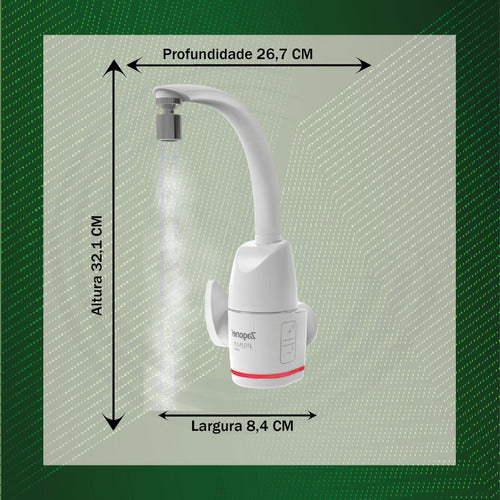 Torneira Elétrica Touch Prima Zagonel  Branco 220v - 5.500w 2