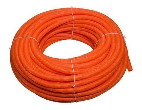 Ynter Industrial Caño Corrugado Elect. Naranja 25mm Rollo 50mts 0