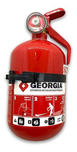 Vehicle Emergency Kit + 1kg Georgia Fire Extinguisher Auto Safety VTV 14