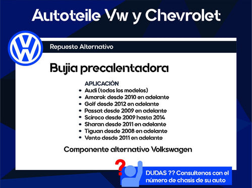 Magneti Marelli Bujia Diesel Amarok Tiguan Touareg Audi A5 Q3 Q5 2.0 3.0 Tdi 1