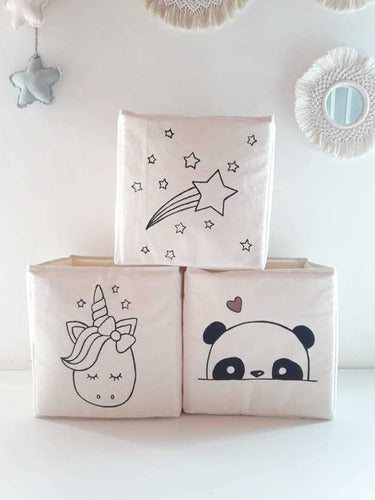 Square Fabric Toy Baskets 3