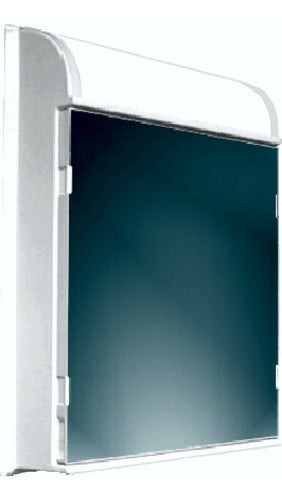 Tricolor Bathroom Medicine Cabinet with Mirror and Light 1 Door 41x60x11 C1 0