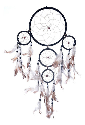 Handcrafted Large Dreamcatcher Feathers Artisanal Wind Chime 4