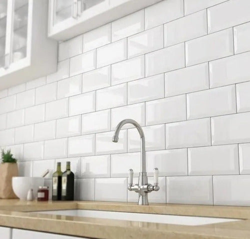 Maja Subway Bisel White Glossy Tile 10x20 1