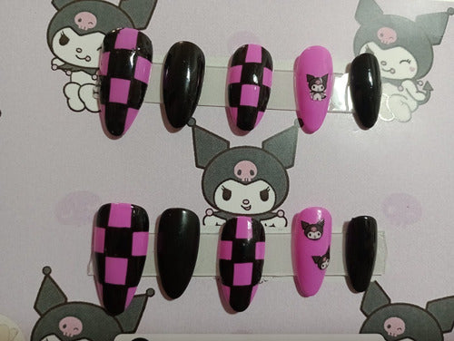 Star Nails Press On Nails with Kuromi Design 1