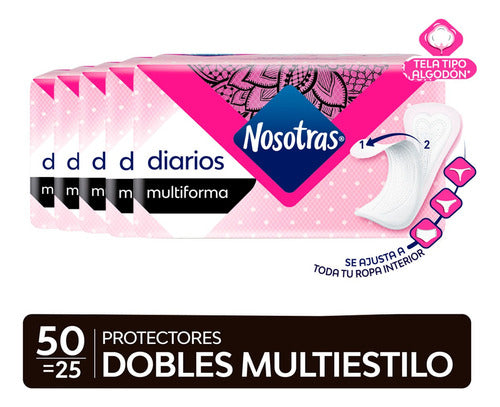 Protector Nosotras Dobles Multiestilo X5 Pqts 0