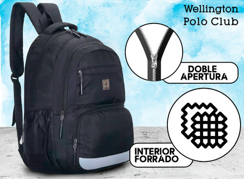Lightweight Padded Wellington Polo Club Notebook Backpack - New 15